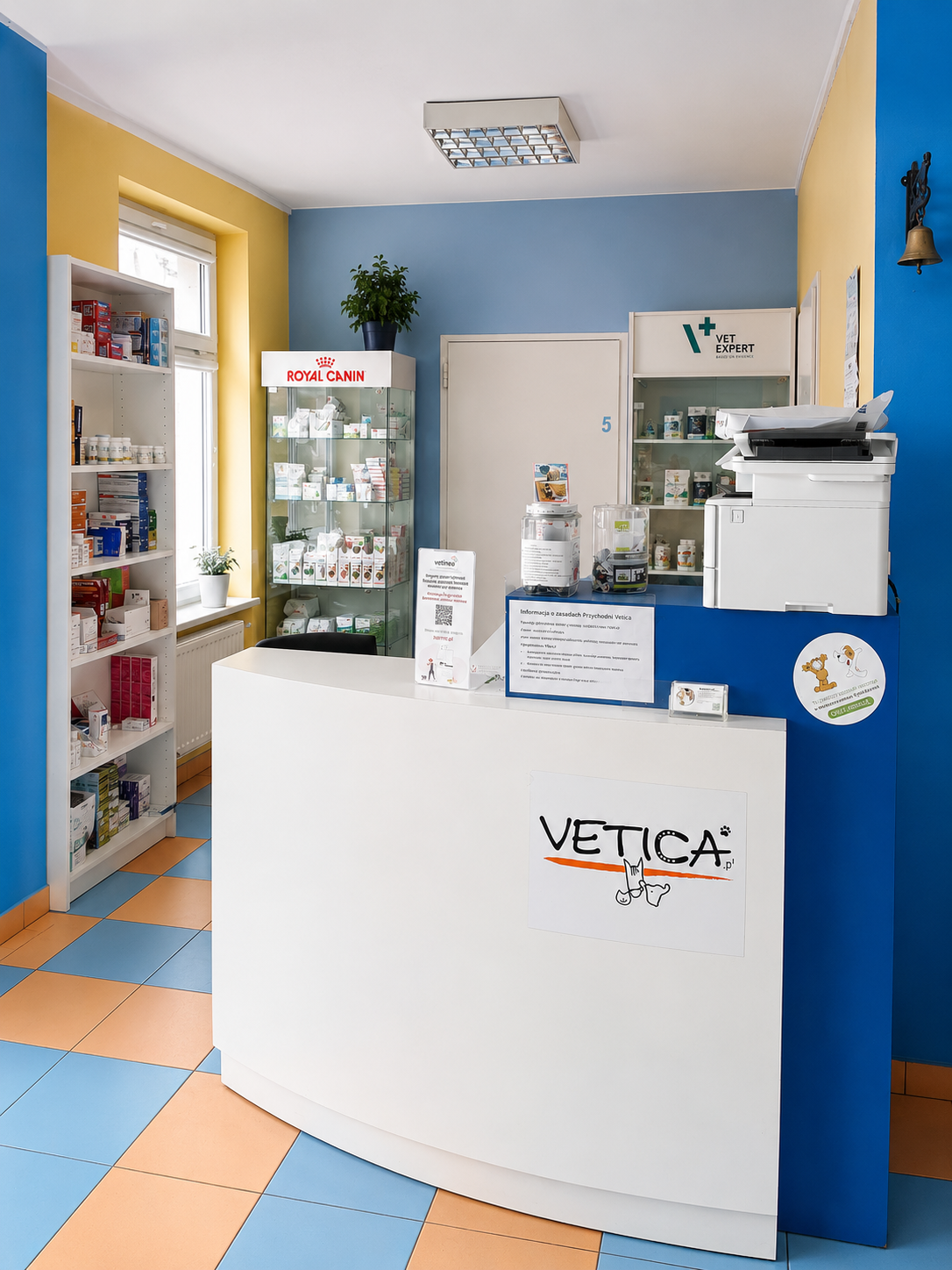 Recepcja przychodni weterynaryjnej Vetica